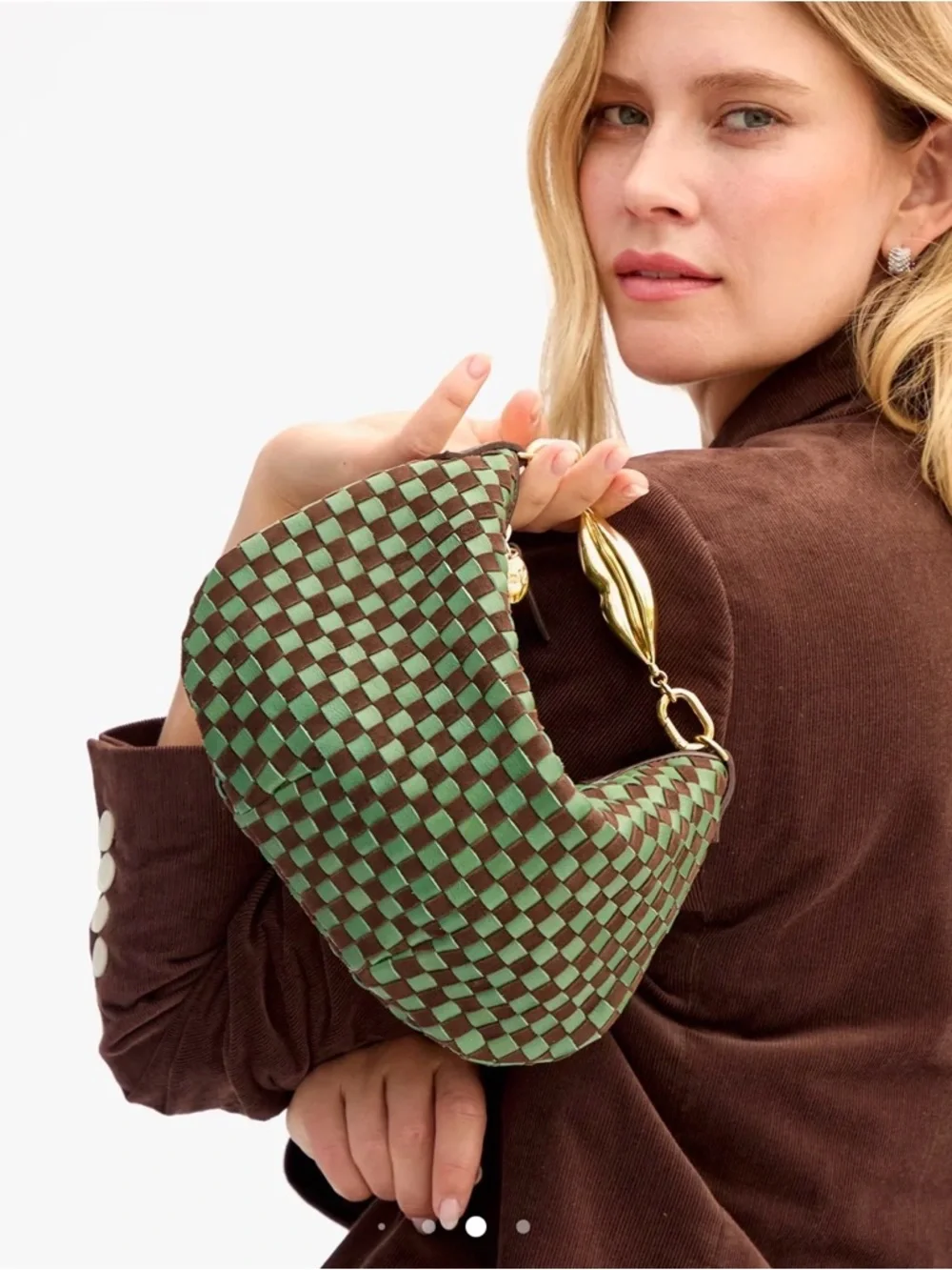 Clare V. Petit Moyen - Pine/ Chocolate NWT - Picture 1 of 8